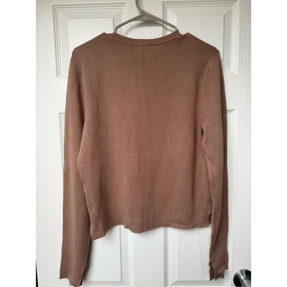 Abercrombie & Fitch Sweater Women's XL Brown Crew NEW Crew Cardigan Tan - Picture 4 of 4